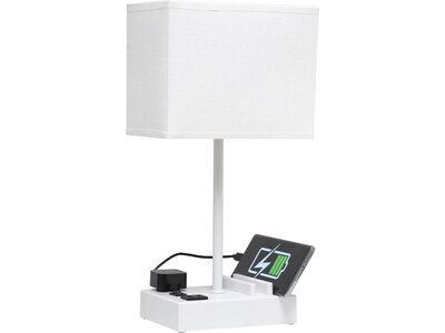 Simple Designs LED Multiuse Table Lamp, White (LT1110-WOW)