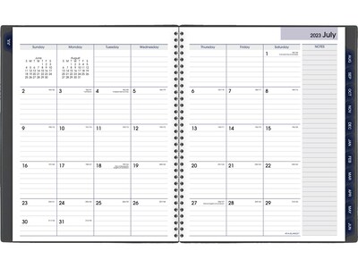 2023-2024 AT-A-GLANCE DayMinder 9.25" x 11.13" Academic Weekly & Monthly Planner, Charcoal (AYC545-45-24)