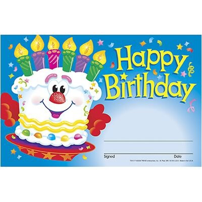 Trend Happy Birthday Cake Recognition Awards, 30 CT (T-81017)