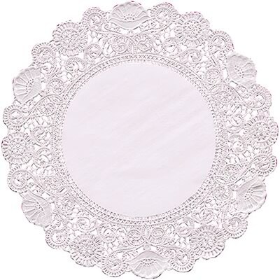 Hygloss Round Paper Lace Doilies, White, 100/Pack (HYG10061)