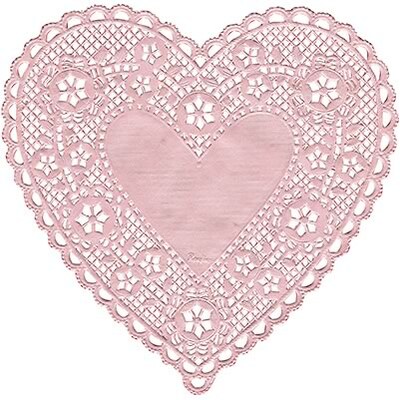 Hygloss Doilies; 4 Pink Hearts