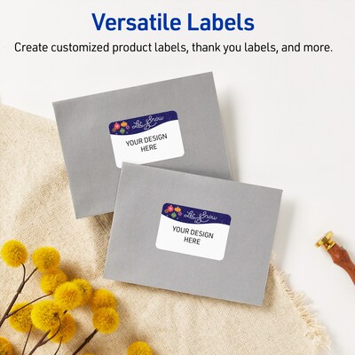 Avery Rectangle Multipurpose Labels, 2" x 3", White, 80/Pack (19479370443)