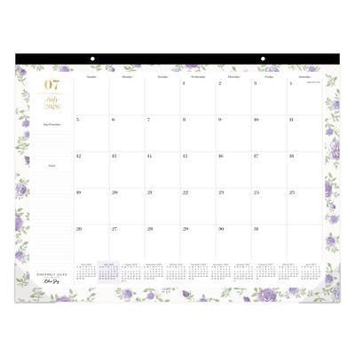 2026-2027 Blue Sky Forget Me Not 17 x 22 Academic Monthly Wall Calendar, Assorted Colors (159113)