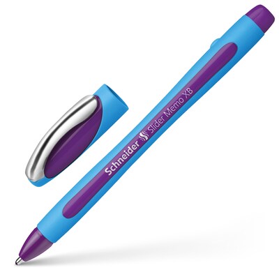 Schneider Slider Memo XB Ballpoint Pen, Extra Bold Point, Violet Ink, 10/Box (PSY150208)