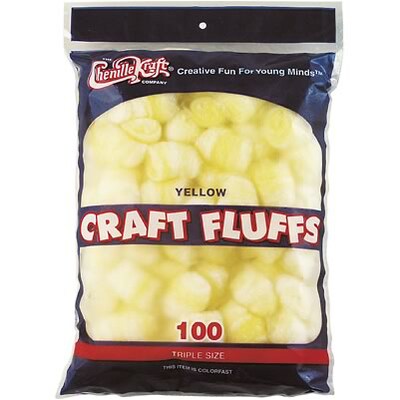 Chenille Kraft® Craft Fluff Balls; Yellow