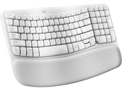 Logitech Wave Keys Wireless Ergonomic Keyboard, Off-White (920-012275)