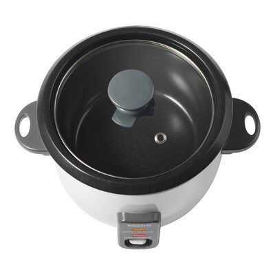 Starfrit SRFT024734 Electric Rice Cooker with Ceramic Coating, White (SRFT024734)