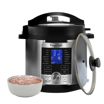 MegaChef 6-Quart Digital Electric Pressure Cooker, Silver (937111967M)