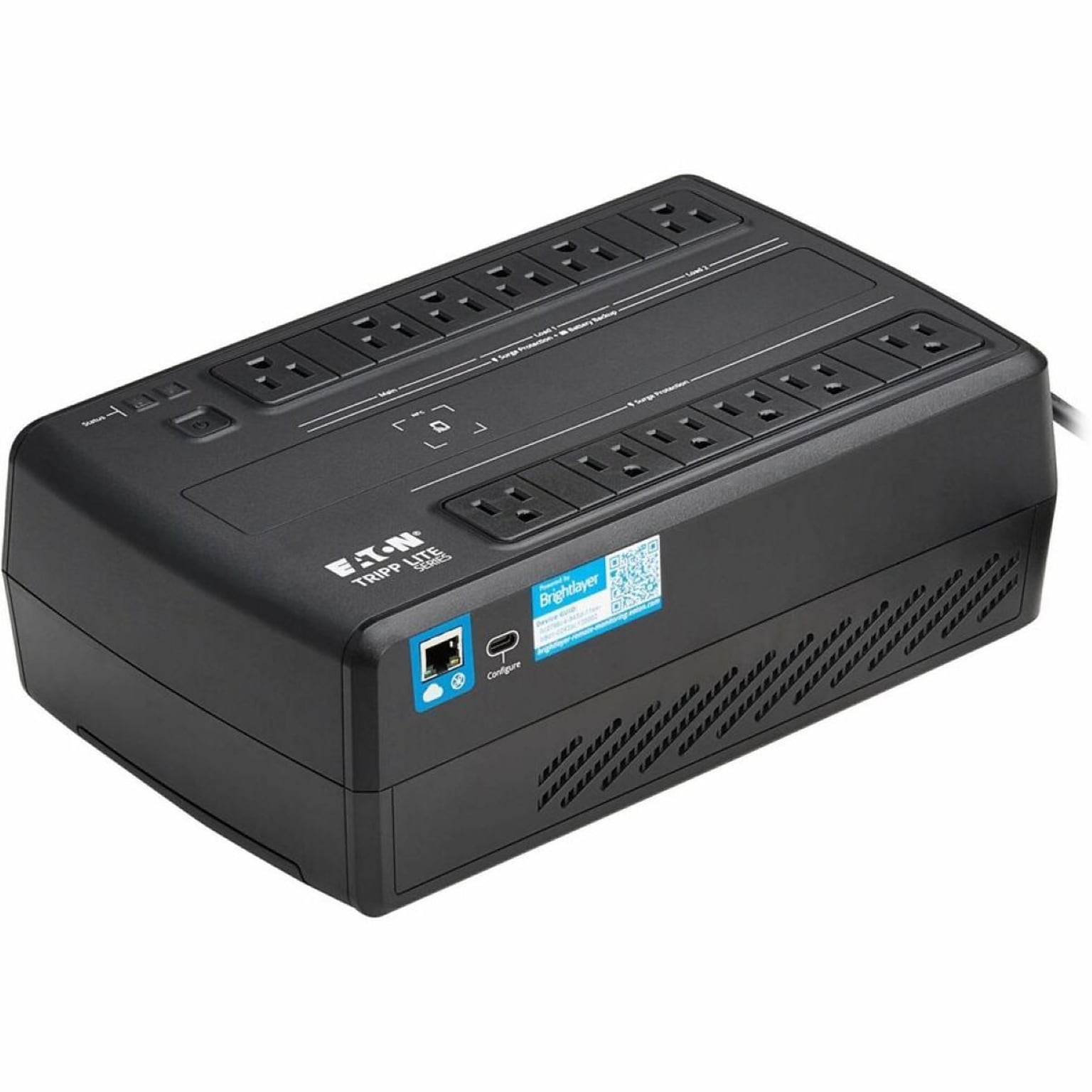 Eaton Tripp Lite 750VA Line-Interactive UPS, 12-Outlet, Black (AVR750UNC)