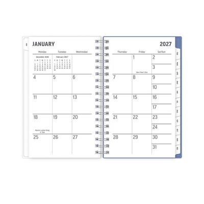 2027 Blue Sky Lindley 3.625" x 6.125" Calendar Year Weekly & Monthly Standard Planner, Plastic Cover (161824)