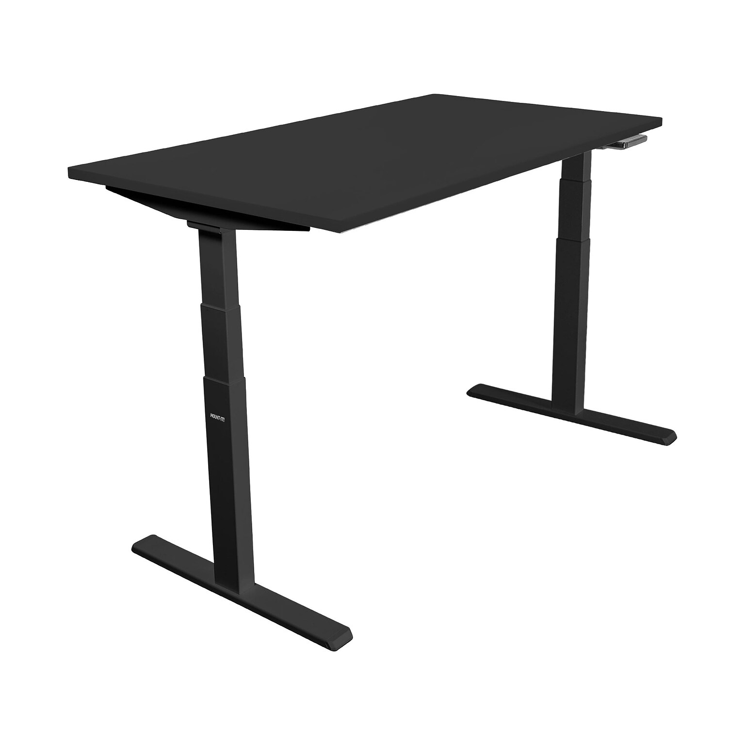 Mount-It! Ultimate 55W Electric Rectangular Adjustable Standing Desk, Black (MI-18079)