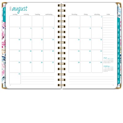2025-2026 Global Printed Products Boho Ikat 5.5" x 8" Weekly & Monthly Planner, Paper Cover, Multicolored (NAD26-58-83)