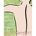 Medical Arts Press® Chiropractic Birthday Cards; Well Adjusted Back, Blank Inside