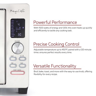 MegaChef 30 L Digital Multi-Function Convection Toaster Oven with Rotisserie Set (938122560M)