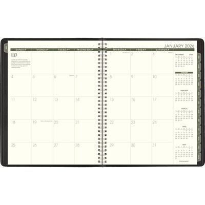 2026 AT-A-GLANCE Recycled 8.25" x 11" Weekly & Monthly Appointment Book Planner, Faux Leather Cover, Black (70-950G-05-26)