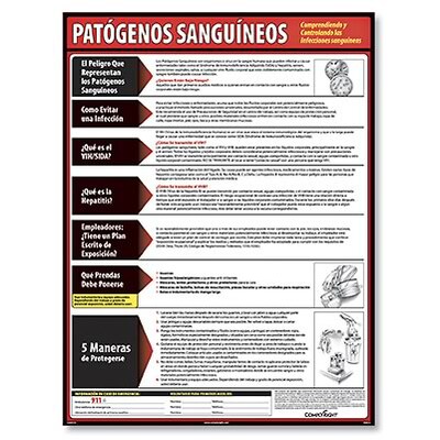 ComplyRight™ Lifesaving Posters; Bloodborne Pathogens, Spanish Version