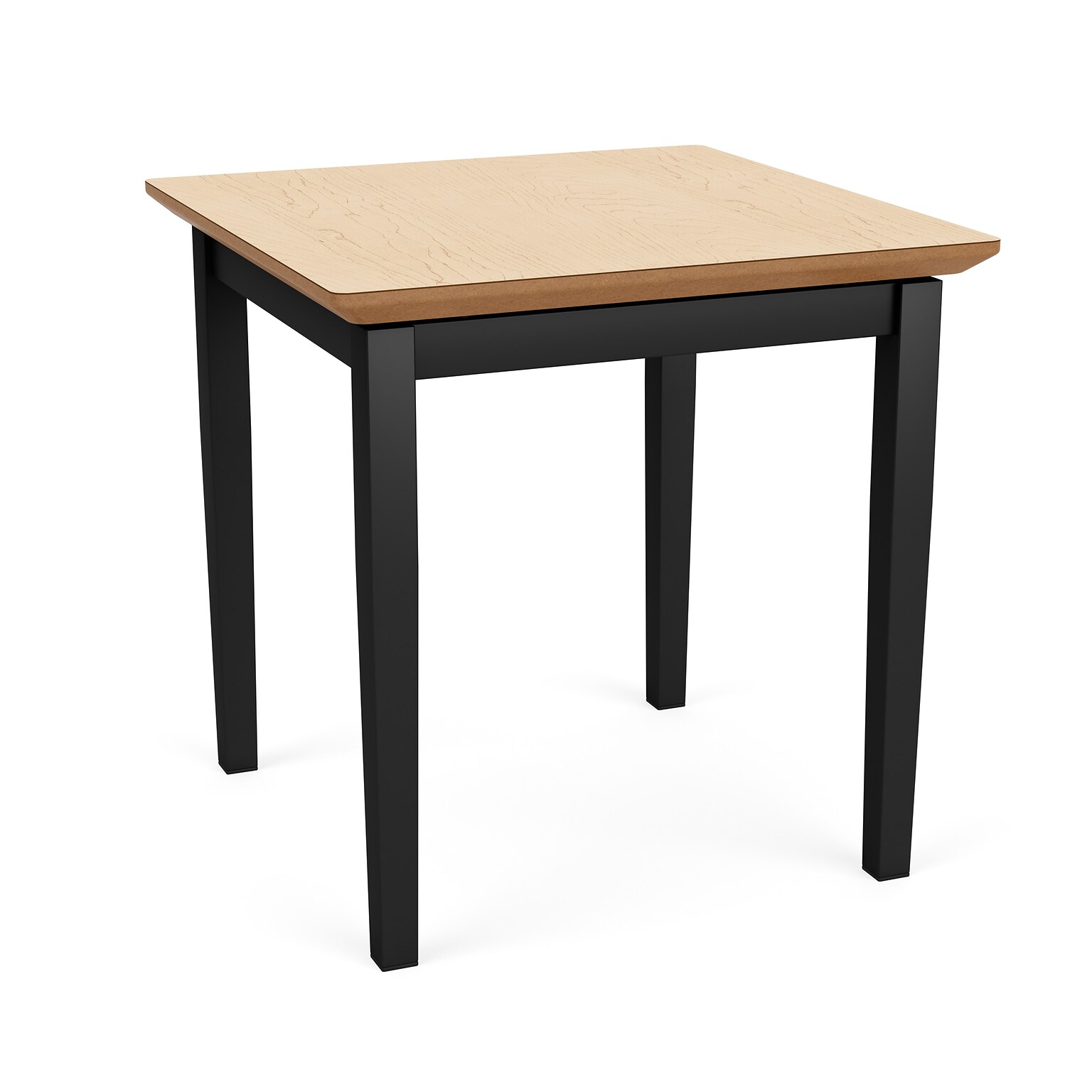 Lesro Amherst Steel 20W x 20D Laminate End Table, Natural Maple/Black (AS0620.SBK.TNM)