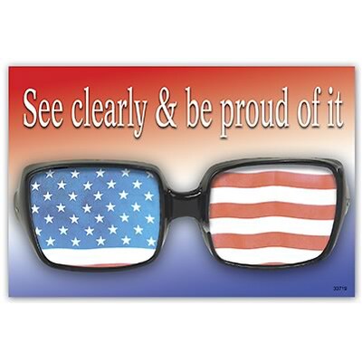 Medical Arts Press® Eye Care Standard 4x6 Postcards; See Clearly Flag