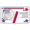Medical Arts Press® Dual-Imprint Peel-Off Sticker Appointment Cards; Patriotic Dental