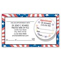 Medical Arts Press® Dual-Imprint Peel-Off Sticker Appointment Cards; American Flag