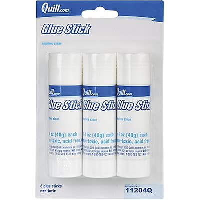 Quill Brand® Glue Sticks, 1.40-oz., 3/Pack