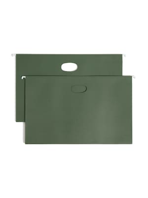 Smead Hanging File Folders, 3 1/2 Expansion, Legal Size, Standard Green, 10/Box (64320)