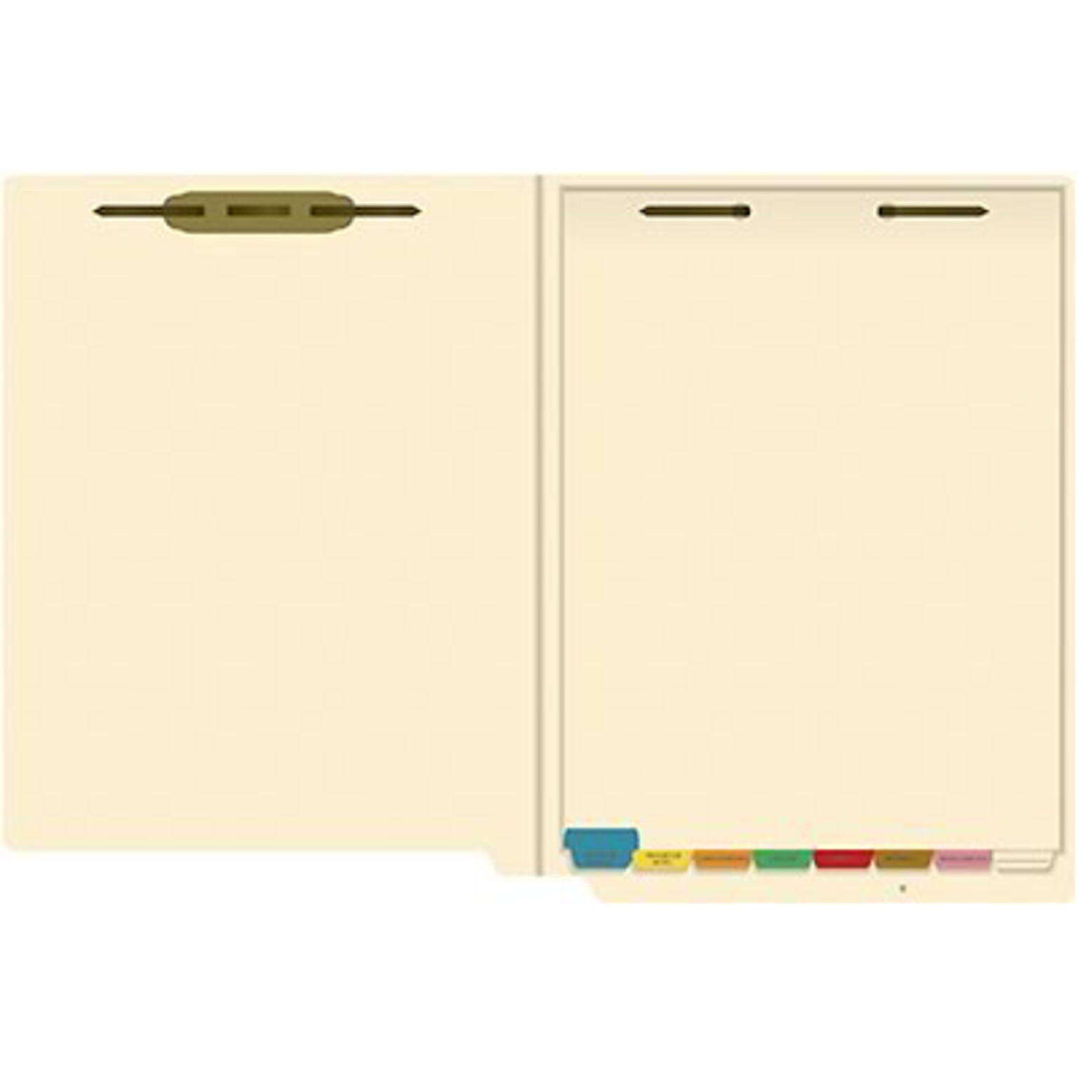 Medical Arts Press® End-Tab File Folders;  w/ Pre-installed 8-Tab Divider Set, 25/Box