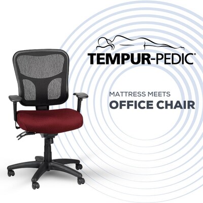 Tempur-Pedic TP8000 Ergonomic Mesh Swivel Task Chair, Burgundy (TP8000-BURG)