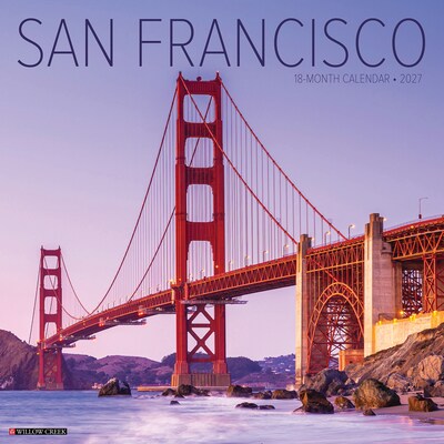 2027 Willow Creek San Francisco 12 x 12 Monthly Wall Calendar, Assorted Colors (62135)