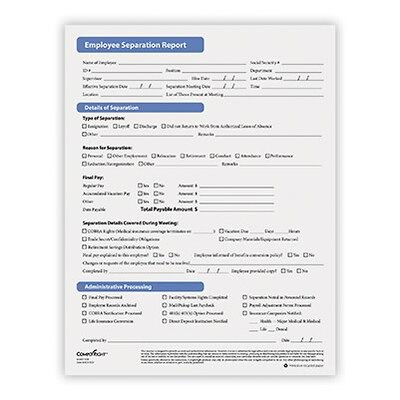 ComplyRight™ Separation Report