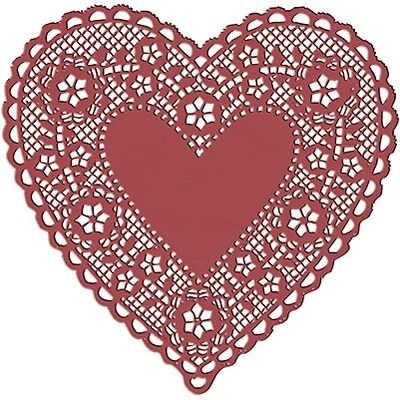 Hygloss Doilies; 4 Red Hearts