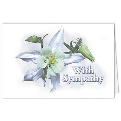 Medical Arts Press® Sympathy Greeting Cards; Off-White Flower, Personalized