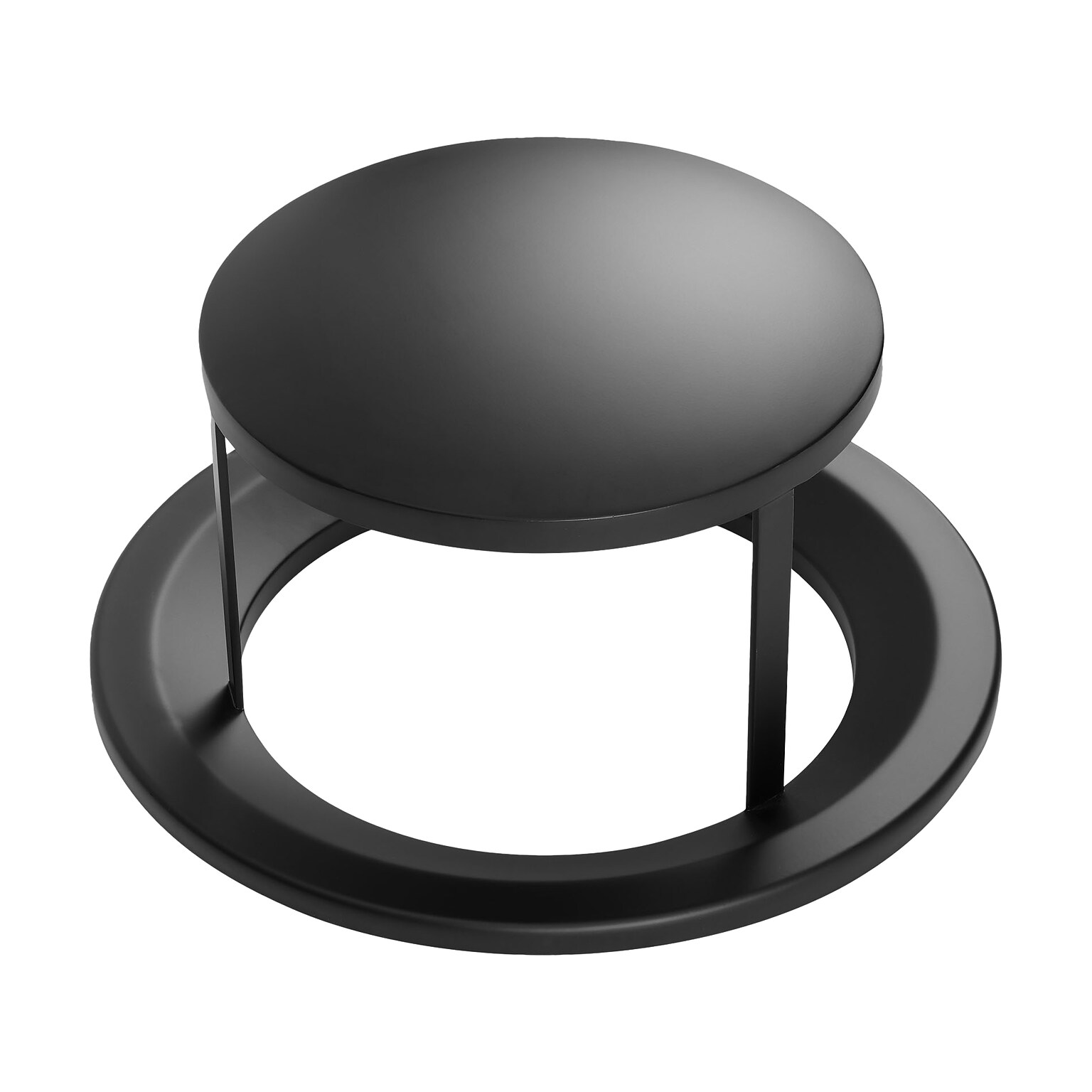 Alpine Industries Rain Bonnet Lid, 32 Gallon, Round, Black (ALP4400-01-RB)