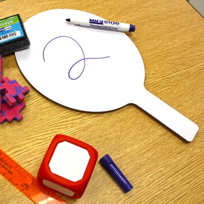 Flipside Oval Dry-Erase Answer Paddles, Pens, and Erasers Class Pack, 36/Set (19232)