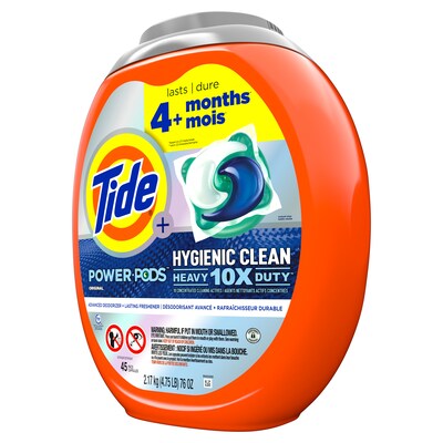 Tide Power PODS Laundry Detergent Pacs, Original, 45 Capsules (59080/09163)