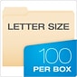 Pendaflex Essentials File Folders, 1/3-Cut Tab, Letter Size, Manila, 100/Box (752 1/3)