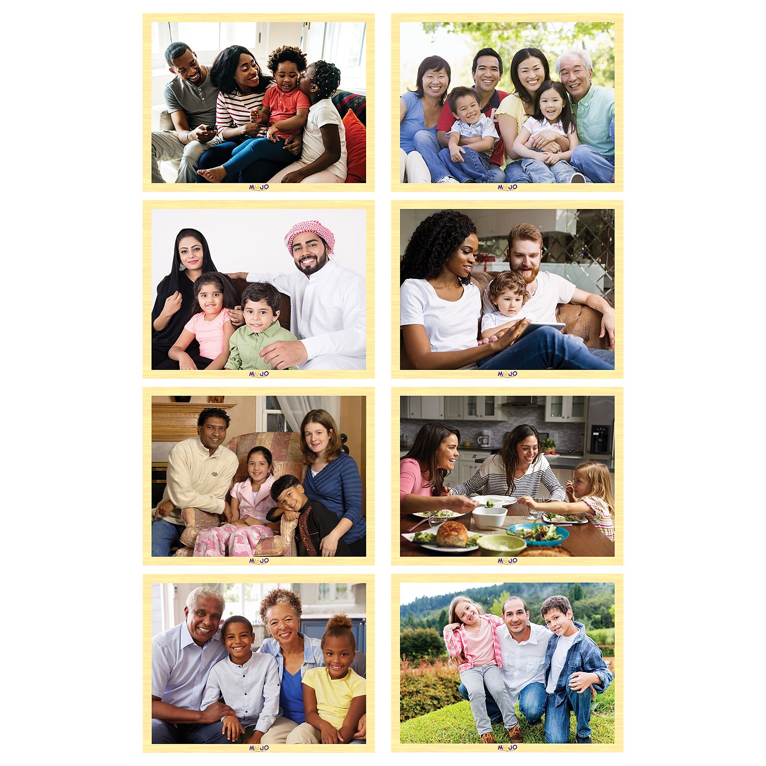 Mojo Families of Today Wooden Puzzle Set, 8/Set (MJ-345204)