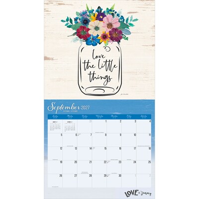 2027 BrownTrout Love the Journey 14" x 12" Monthly Wall Calendar, Assorted Colors (9798330716043)