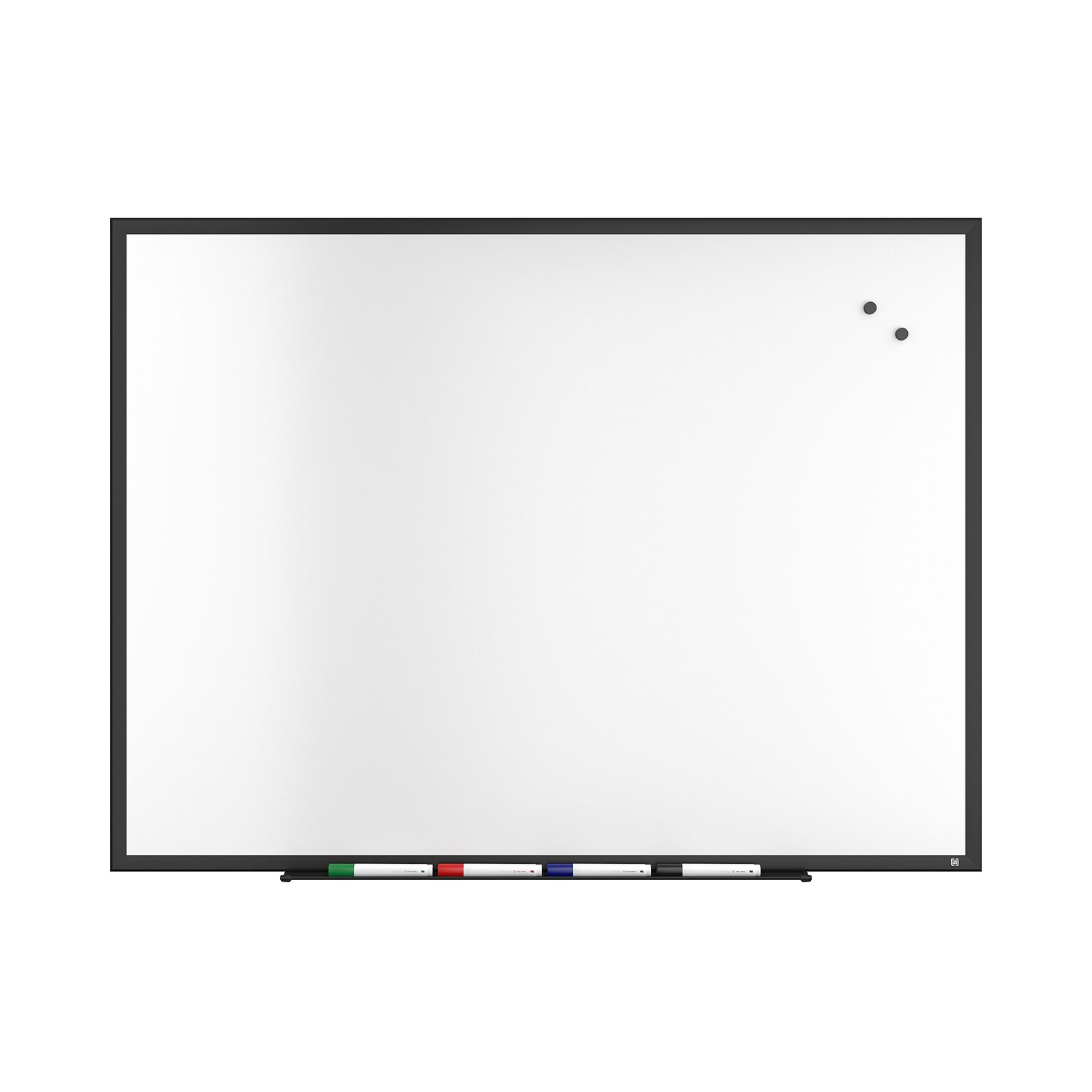 TRU RED™ Steel Dry Erase Board, Black Frame, 4' x 3' (TR61181