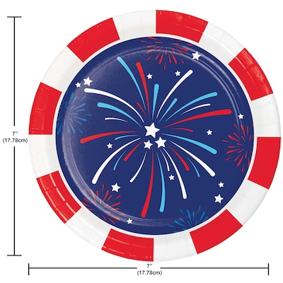 Say Hooray! Lady Liberty Fourth of July Disposable Party Tableware Set, 49/Pack (DTC9636E2A)