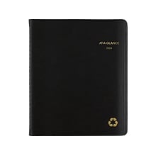 2024 AT-A-GLANCE Recycled 7 x 8.75 Weekly & Monthly Appointment Book, Black (70-951G-05-24)