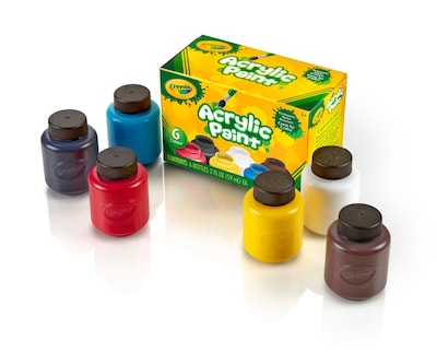 Crayola Acrylic Paint Set, Assorted Colors, 2 oz., 6/Box (20-1997)