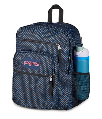 JanSport Big Student Laptop Compatible Backpack, Large, Blue Stripes (JS0A47JKA0E)