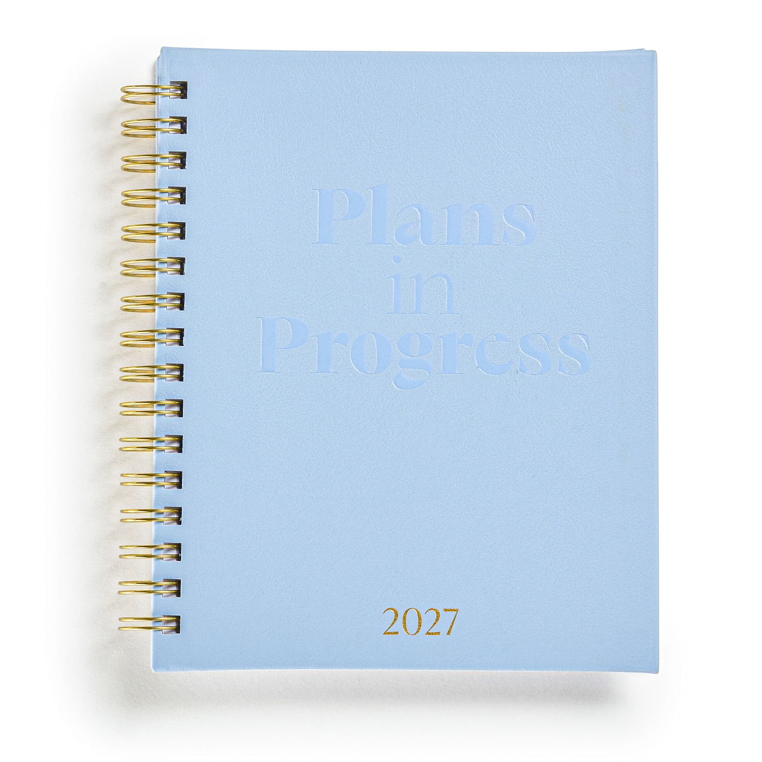 2027 Eccolo Plans in Progress 7 x 9 Weekly & Monthly Planner, Faux Leather Cover, Blue (RY27-401H)