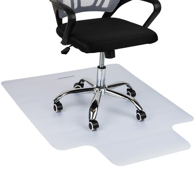 Mind Reader Hard Floor Chair Mat with Lip, 35" x 47'', Clear (FLCMAT-CLR)