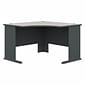 Bush Business Furniture Cubix 48"W Corner Desk, Slate/White Spectrum (WC8427A)