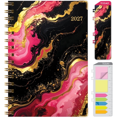 2027 Excello Brands 6 x 8 Weekly & Monthly Standard Planner, Paperboard Cover, Sugar Skull (FSHN-CY27-58-55)