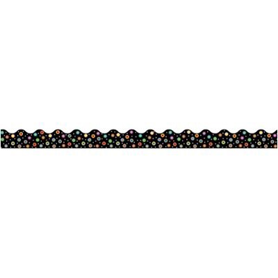 Creative Teaching Press® Poppin’ Patterns® Borders; Dots on Black Wavy