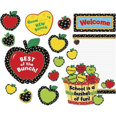 Carson-Dellosa Bulletin Board Sets; Poppin Patterns™ Back-to-School Apples