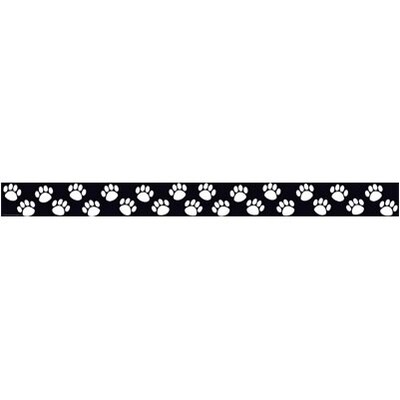 Teacher Created Resources 3 x 35 Black with White Paw Prints Border Trim, 12 Pack (TCR4642)